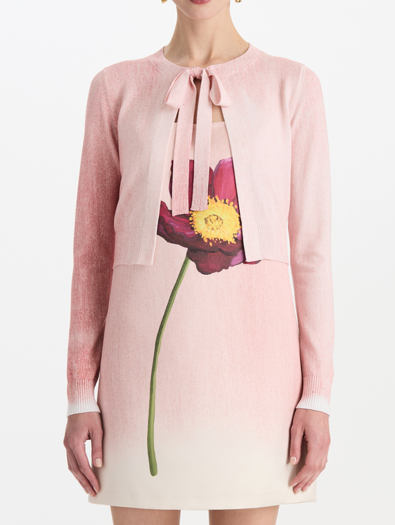 *VIRTUAL TRUNK SHOW* Oscar de la Renta Printed Cardigan With Tie Front