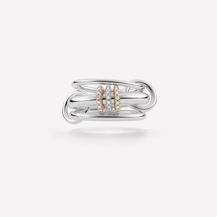 Spinelli Kilcollin Gemini SG Pavé Ring, Size 8