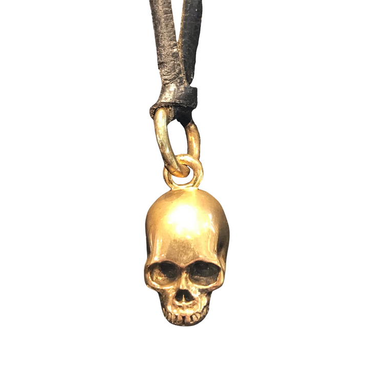 King Baby Studio Small Alloy Hamlet Skull Pendant Necklace