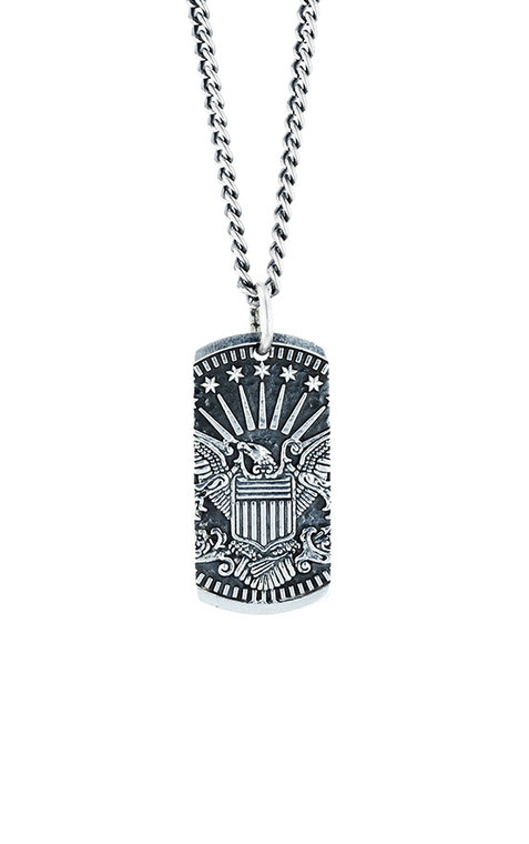 King Baby Studio Eagle Dog Tag Pendant, 24"
