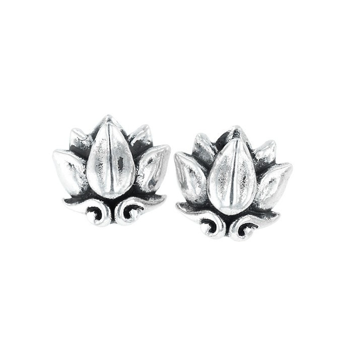King Baby Studio Lotus Stud Earrings