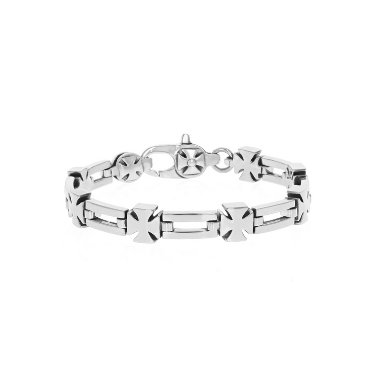King Baby Studio Small Baron's Cross Bracelet, Size Medium