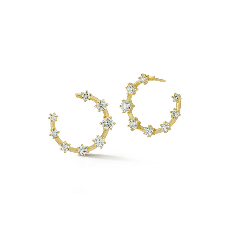 Jade Trau 18K Yellow Gold Large Kismet Diamond Hoops