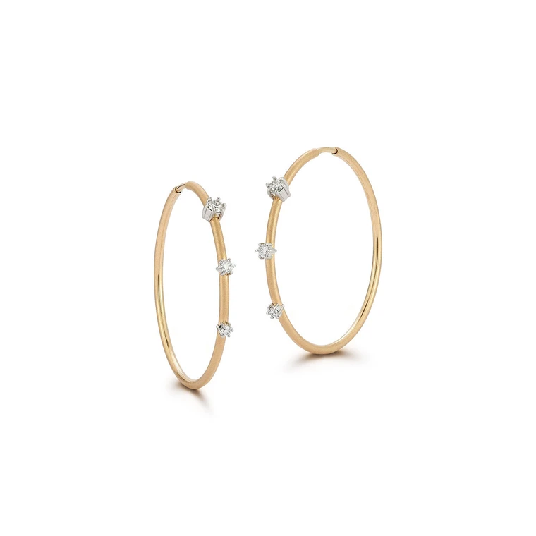 Jade Trau Small Plié Two-Tone Penelope Hoops