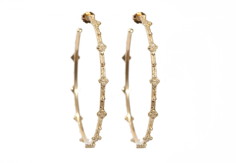 Armenta 18K Yellow Gold Crivelli Hoop Earrings, 52mm