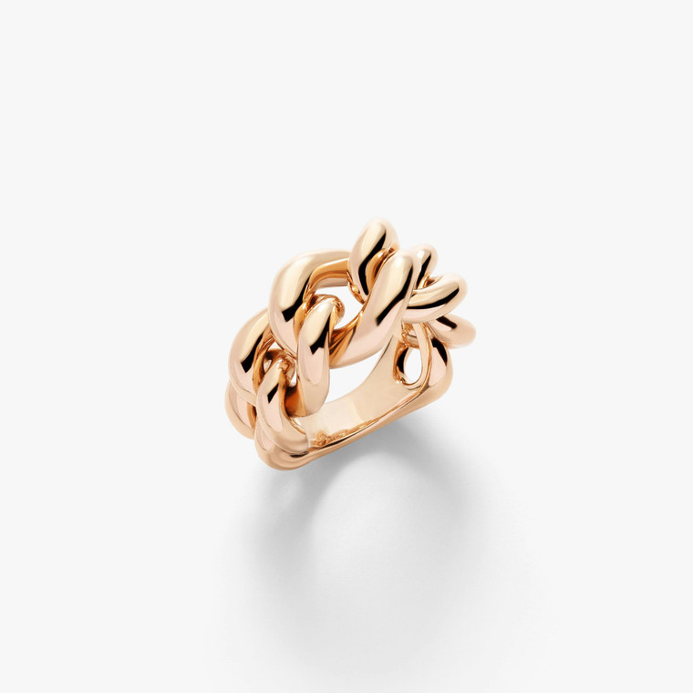Pomellato Catene 18K Rose Gold Ring, Size 55