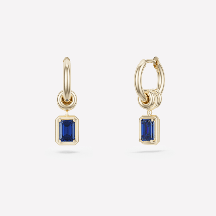*SHOP & SIP*Spinelli Kilcollin Zahra Emerald Cut Bleu Earrings