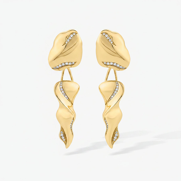 Ashaha Candice Yellow Gold Earrings