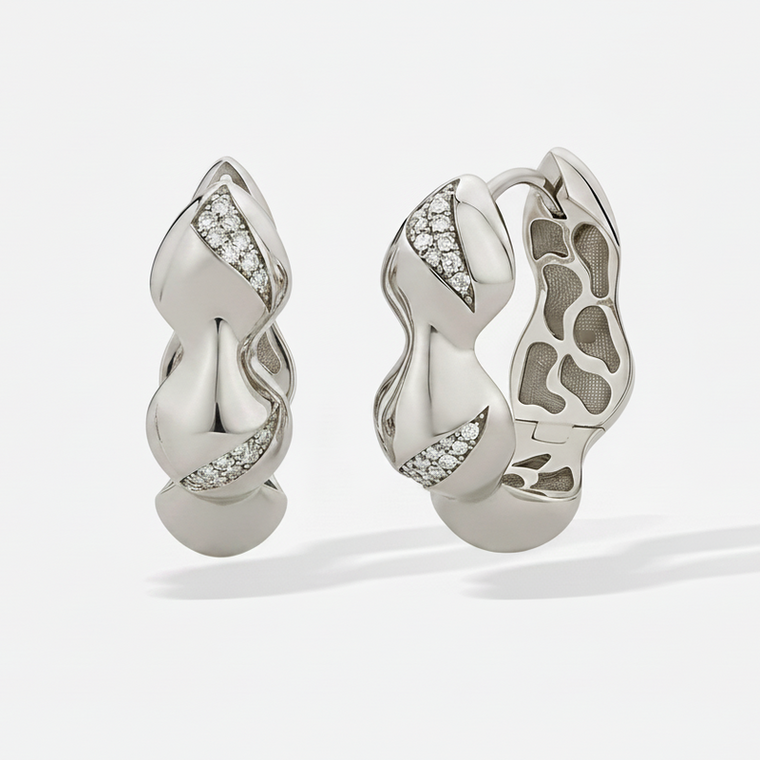 Ashaha Lina White Gold Earrings