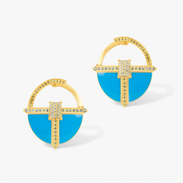 Ashaha Blue Hiba Earrings