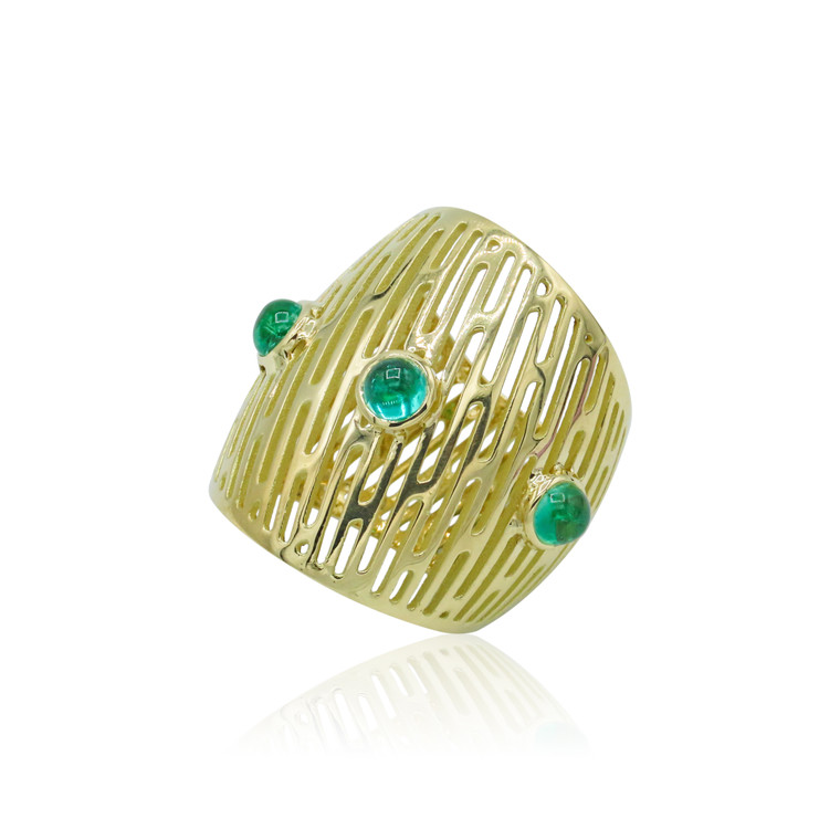 Salima Thakker Labyrinth Paraiba Tourmaline Ring, Size 53