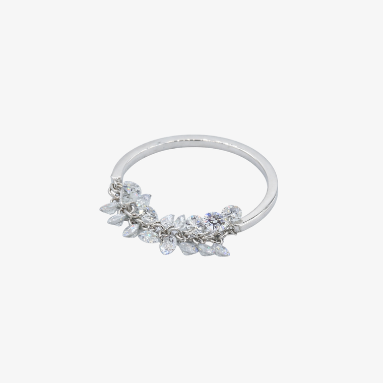 Salima Thakker Sweets & Treats 18K White Gold White Diamond Ring, Size 52