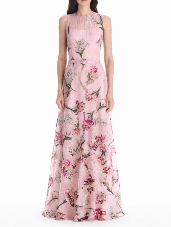 *VIRTUAL TRUNK SHOW* Oscar de la Renta Sleeveless Iris Degrade Fil Coupe Gown