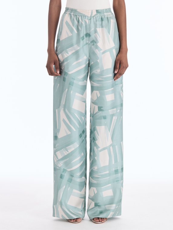 *VIRTUAL TRUNK SHOW* Oscar de la Renta Stripey Plaid Silk Twill Pant