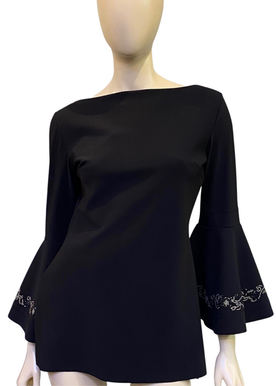Chiara Boni La Petite Robe BeyonceBR Top in Black, Size 42