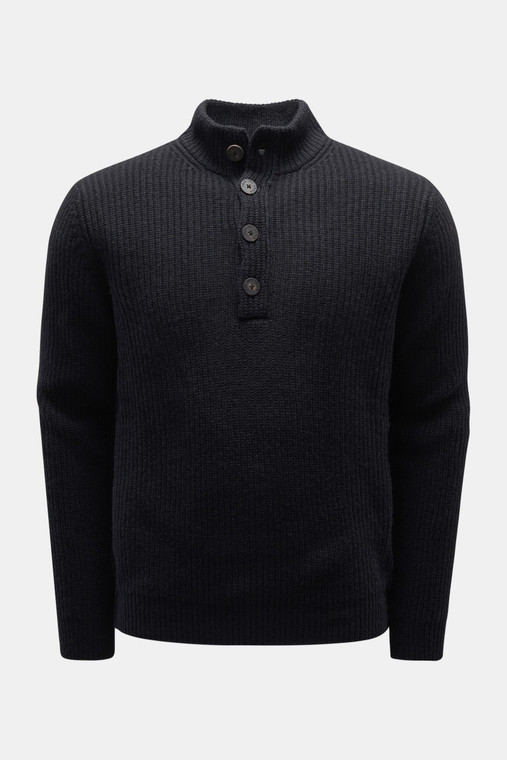 Iris Von Arnim Men's Connor Cashmere Sweater in Black, Size Large, X-Large and XX-Large