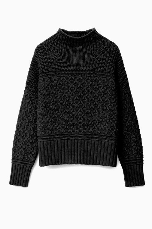 Iris Von Arnim Ramone Stonewashed Cashmere Sweater in Black, Size X-Small and Medium