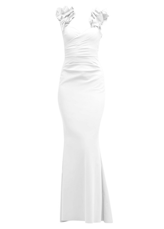 Chiara Boni La Petite Robe Xiana Sweetheart Mermaid Gown in White, Size 40/42