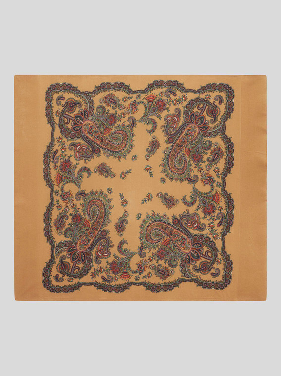 Etro Paisley Cashmere Scarf in Beige