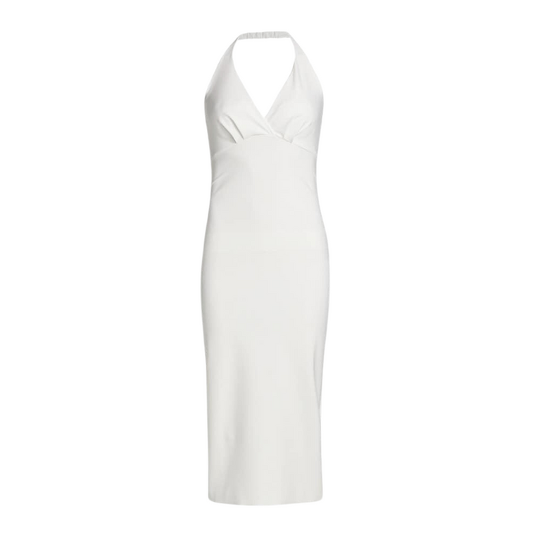 Chiara Boni La Petite Robe Valorie Halter Dress in White, Size 40/42