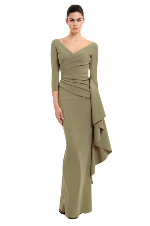 *VIRTUAL TRUNK SHOW* Chiara Boni La Petite Robe Kleos Long Gown in Chartreuse