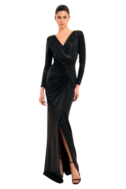 *VIRTUAL TRUNK SHOW* Chiara Boni La Petite Robe Donde Splendid Long Gown in Black