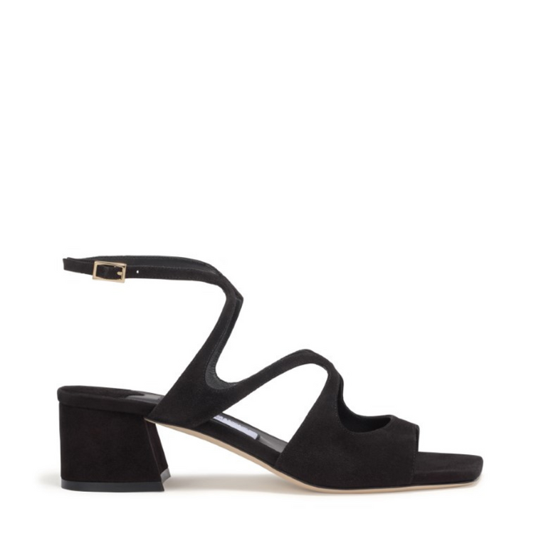 Jimmy Choo Azilia 45 Suede Leather Sandals in Black