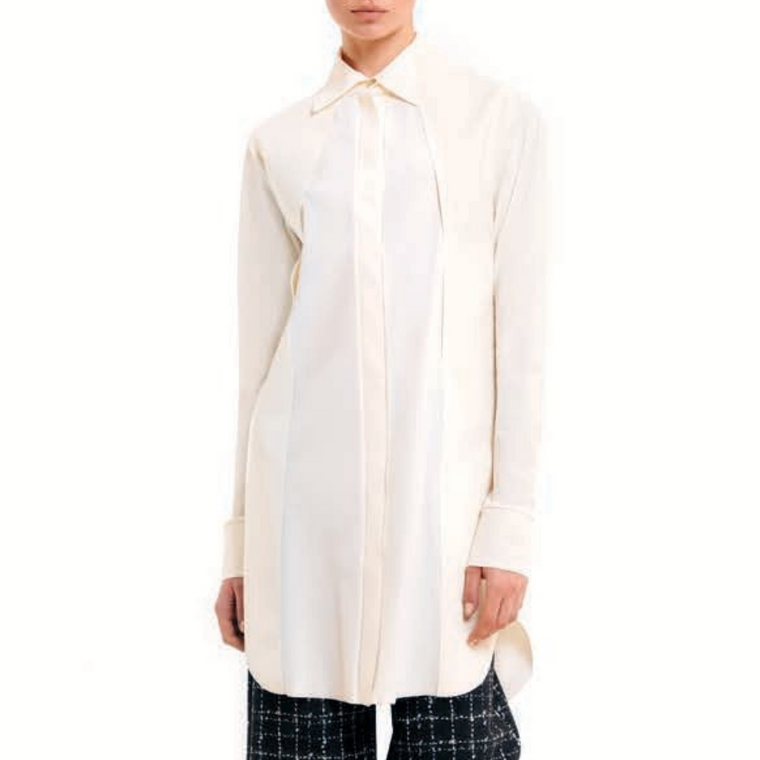 Chiara Boni La Petite Robe Isola Top in Winter White, Size 50