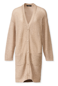 *VIRTUAL TRUNK SHOW* Fabiana Filippi Sequin Ribbon Crochet Oversize Cardigan
