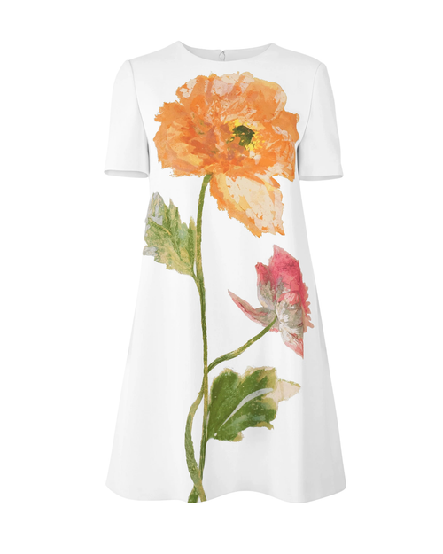 white dress orange flowers Women's What Comes Next Multi Cotton Floral Midi | Size: S The Garden of Sadness portrays the fragile beginning of a love story Kennett Orange Floral Mini Wrap