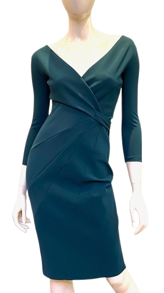 green emerald velvet dress Pre-owned La Petite Robe di Chiara Boni Stretch Dress – Sabrina's Closet