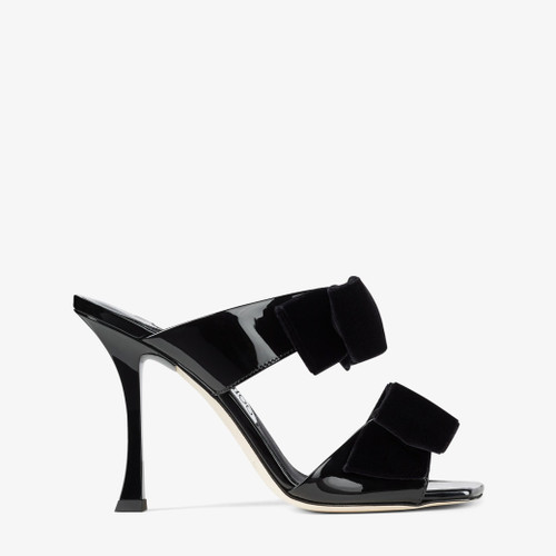 大人可愛い★Jimmy Choo FLACA 50 大リボン ミュール WISTERIA Jimmy Choo - Flaca 50 velvet mules Jimmy Choo