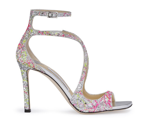 Womens Jimmy Choo silver Annie 85 Glitter Sandals | Harrods # {CountryCode}