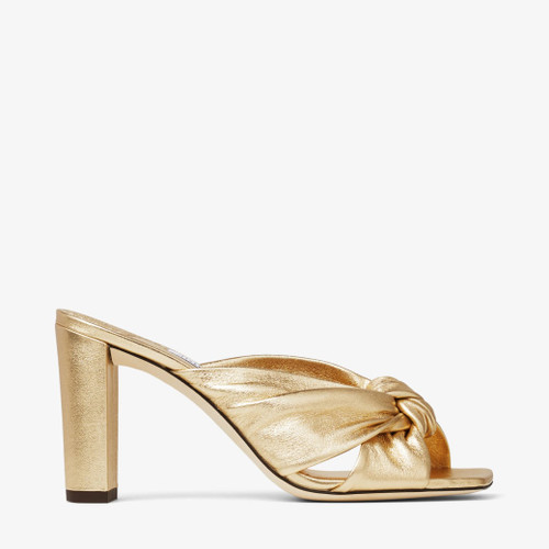 JIMMY CHOO Cherisi 85 ミュール Jimmy Choo 85mm Cherisi crystal-buckle Mules | White