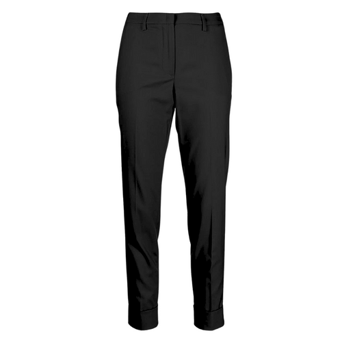 Fabiana Filippi Cropped Tapered Leg Cuffed Pants in Black