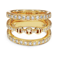 *VIRTUAL JEWELRY EVENT* Hoorsenbuhs 18K Gold Asset Ring with Diamonds