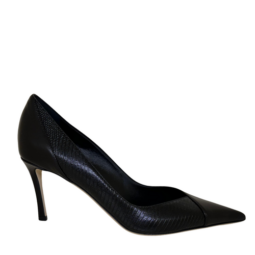 Jimmyです Jimmy Choo Black Patent Leather Peep Toe Heels Size 35.5
