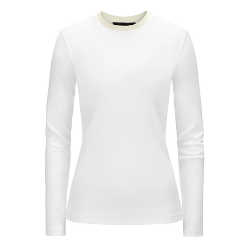 Fabiana Filippi Long Sleeve Crew Neck T-Shirt with Knit