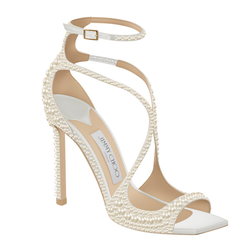 Jimmy Choo Azia Satin with Pearls Sandals