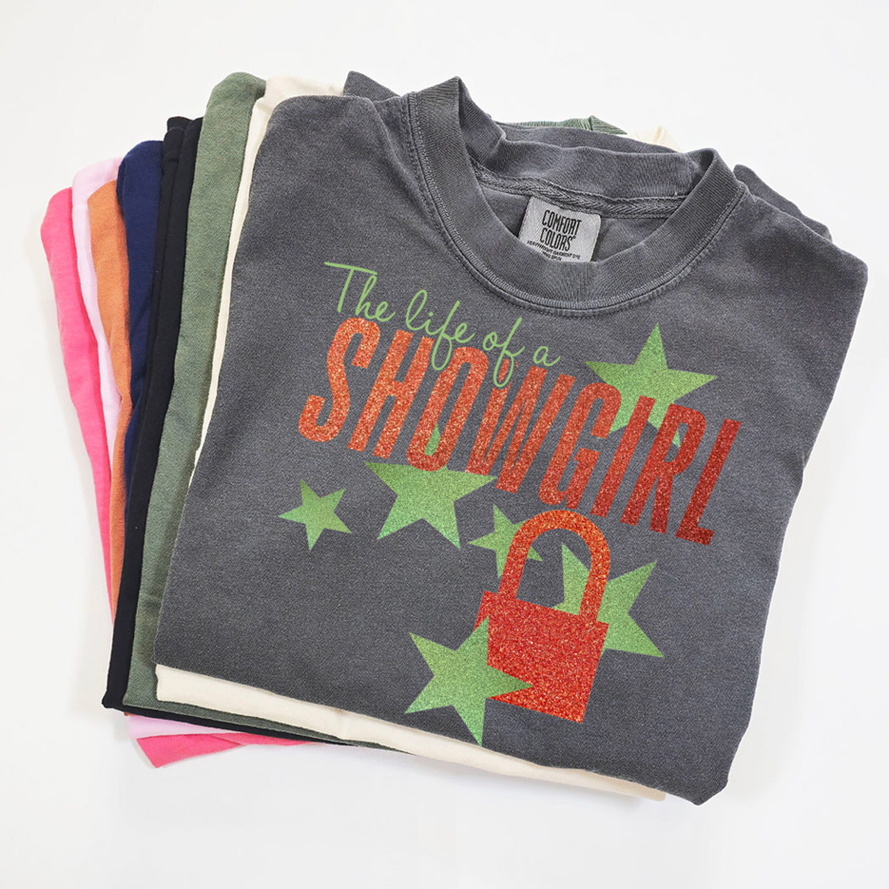 Showgirl Faux Glitter & Stars DTF Heat Transfer