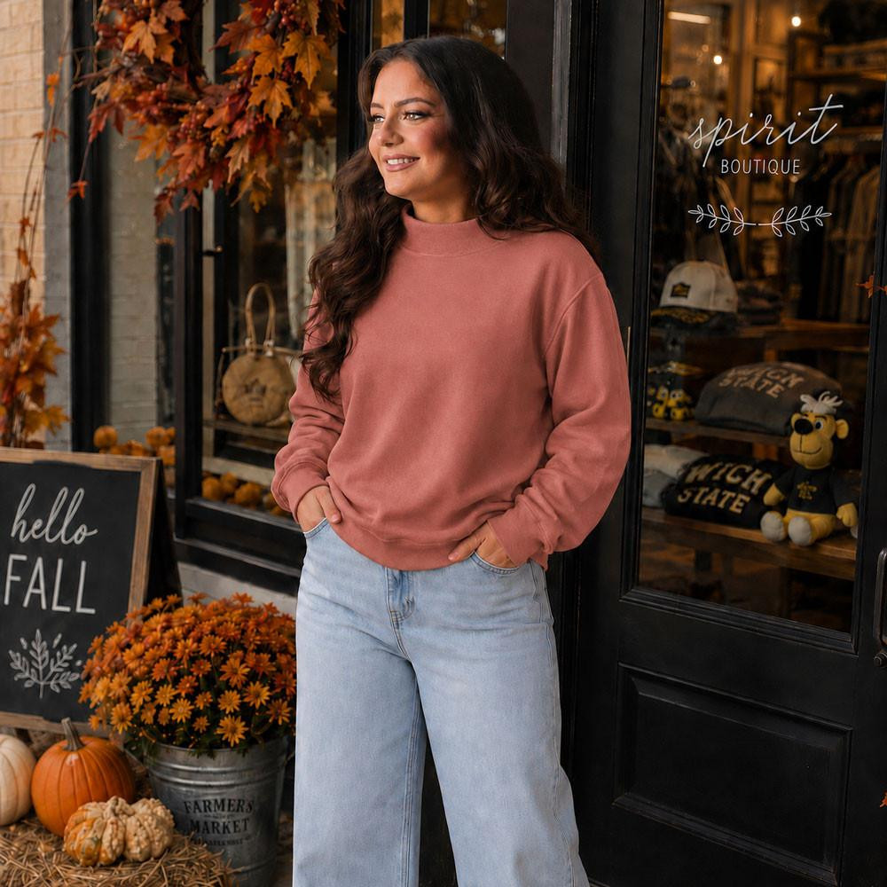 Blank Mockneck Sweatshirt in Multiple Colors