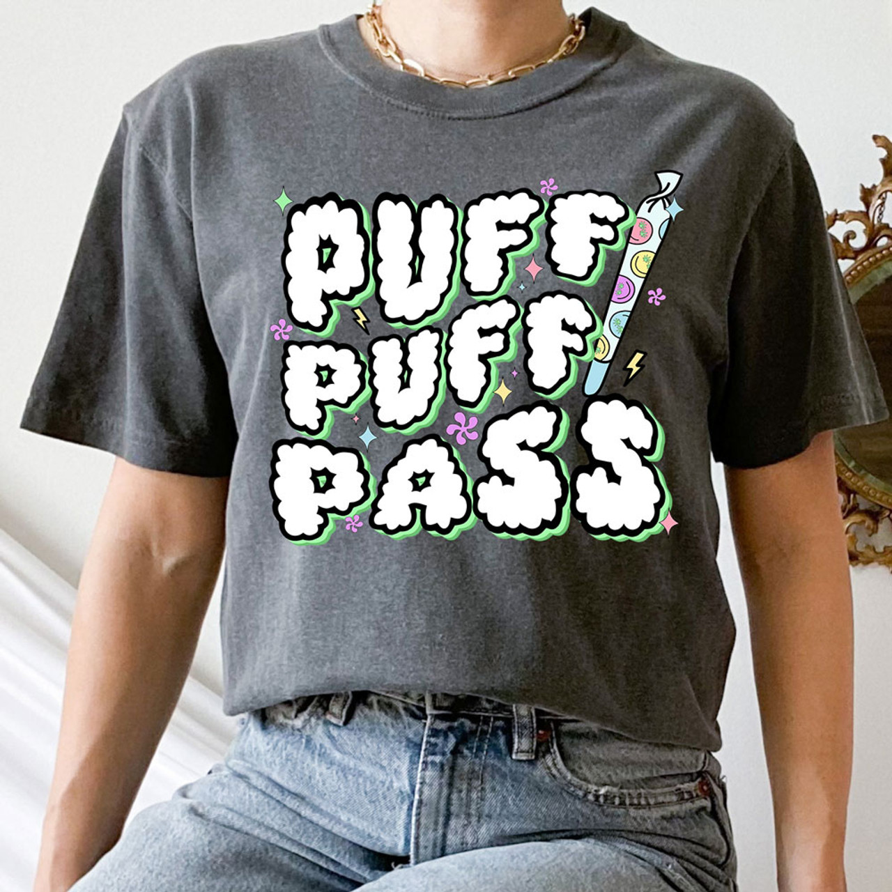 Puff Puff Pass DTF Heat Transfer Youth