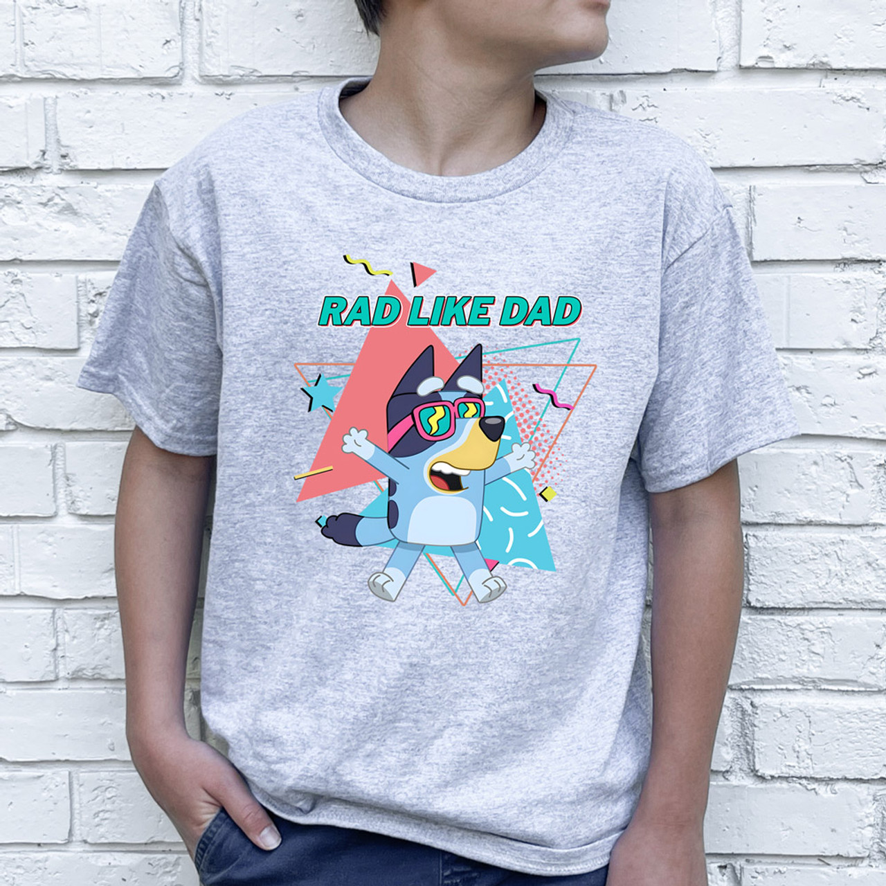 Rad Like Dad Blue Dog DTF Heat Transfer