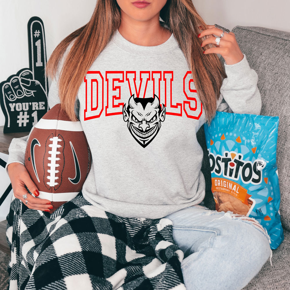 Devils Mascot *Custom Color Options* DTF Heat Transfer