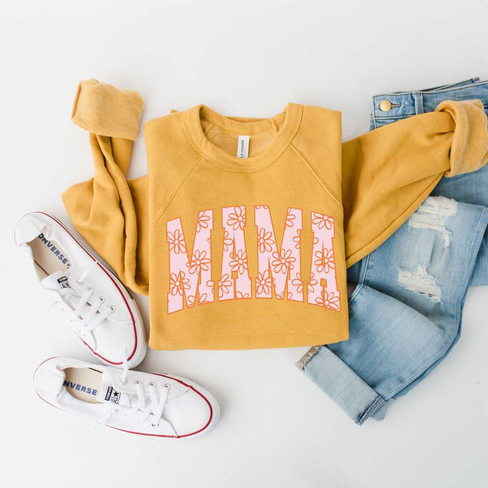 Mama Retro Flowers DTF Heat Transfer