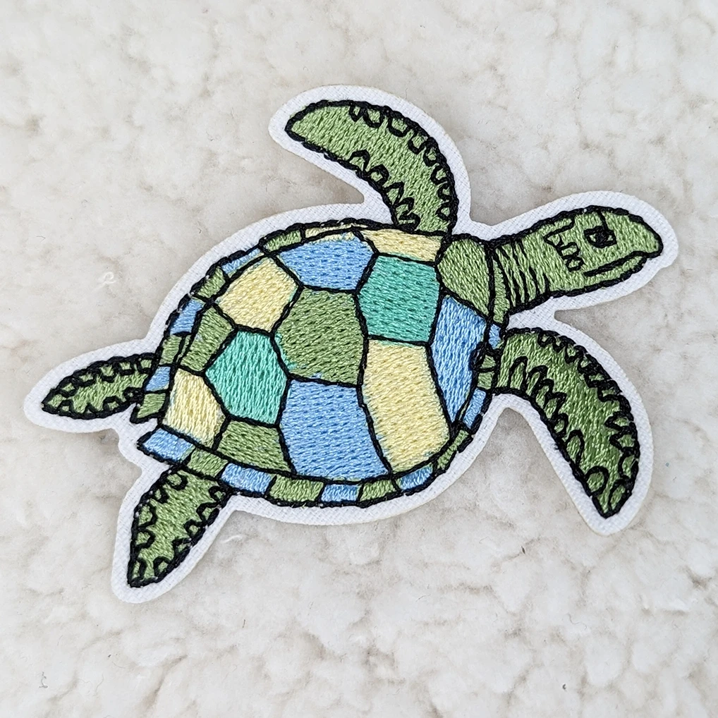 Sea Turtle Embroidered HAT/POCKET Patch