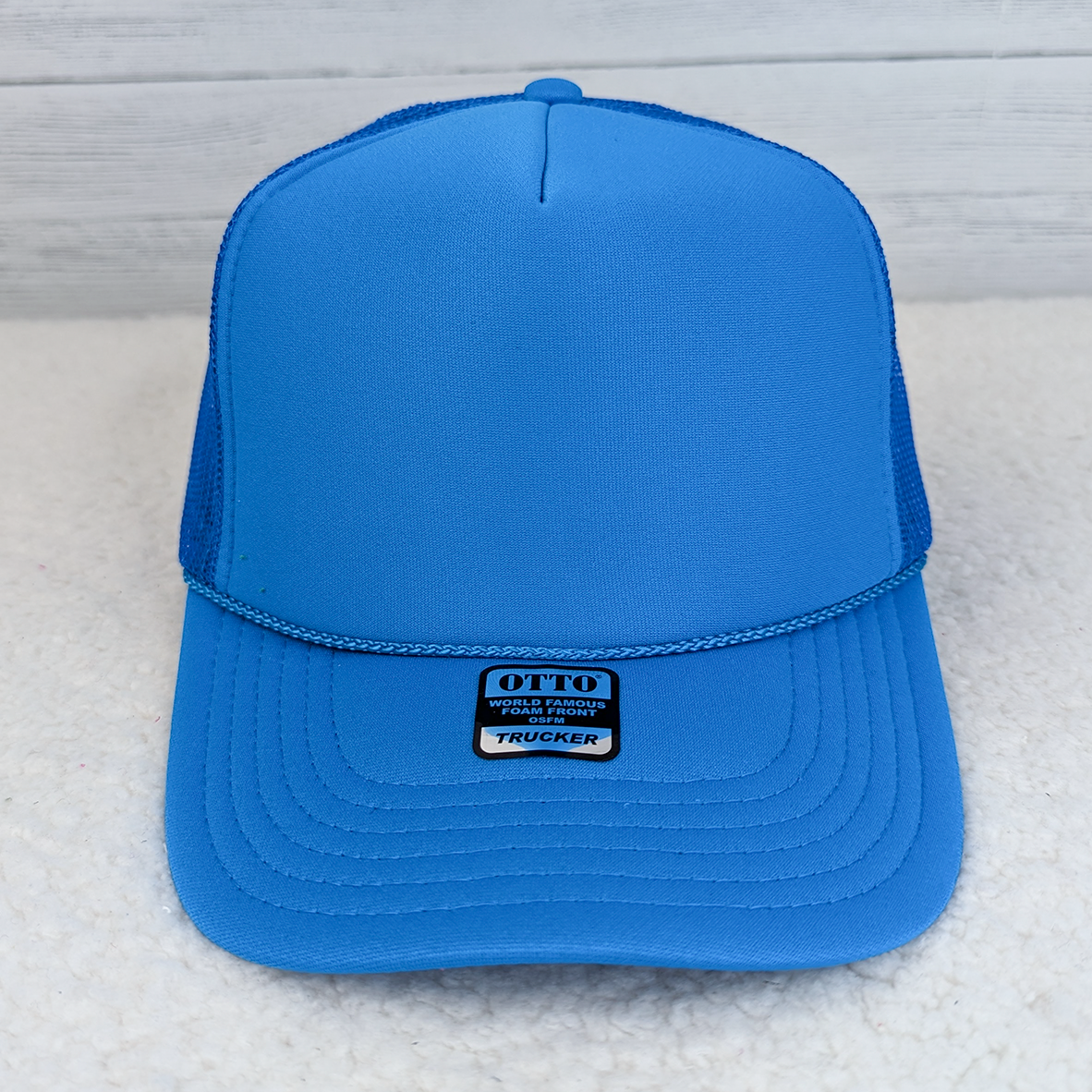 Neon Blue Foam Trucker Hat