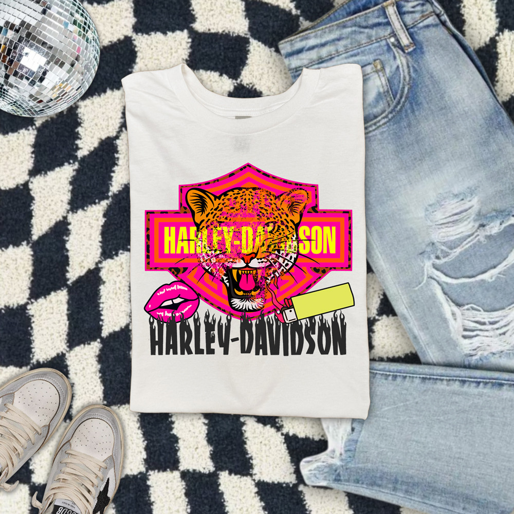 Retro Harley Davidson DTF | Wild Grunge Iron On Transfer | Trendy