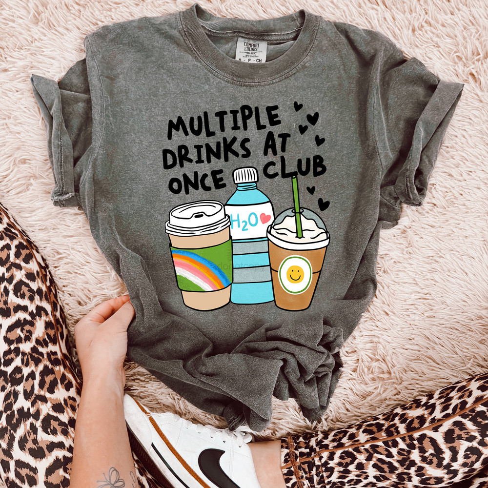 Multiple Drinks At Once Club DTF Heat Transfer