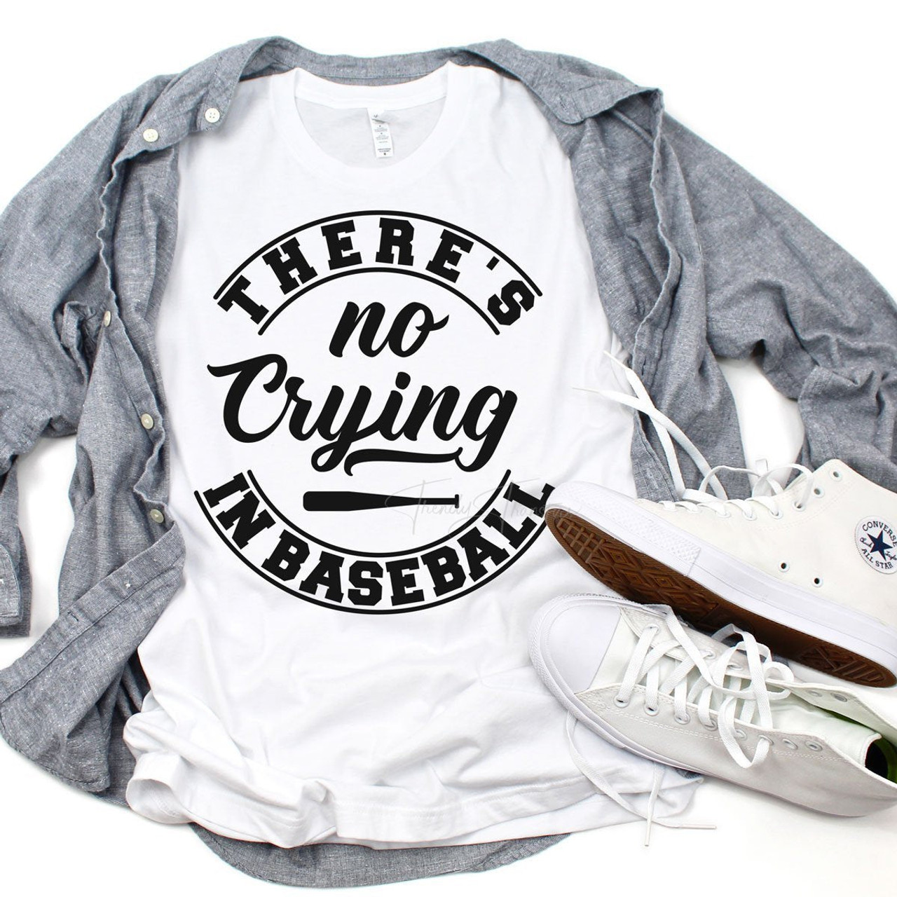 Glitter Baseball Shirt, There's No Crying in Baseball